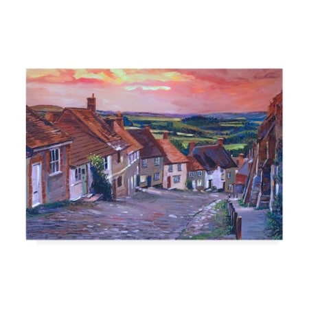 David Lloyd Glover 'English Village Stroll' Canvas Art,30x47